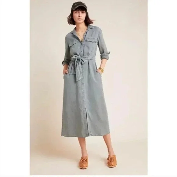 Moving Sale! 💘 By Cloth & Stone Chambray Hearth Shirtdress - Picture 5 of 10
